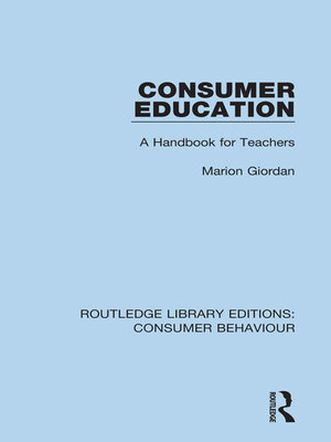 cover image of Consumer Education